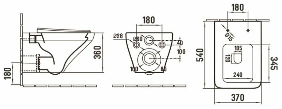 Унитаз WeltWasser Hofbach 041 GL-WT белый купить,NaN