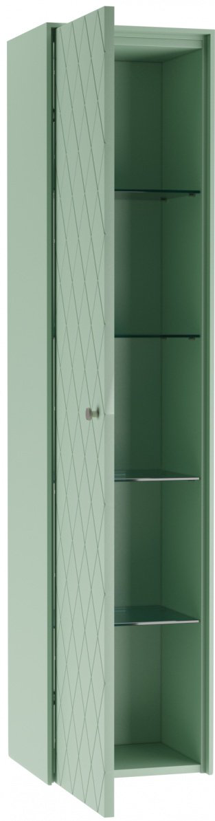 Шкаф зеркальный навесной Kabinka.kz LO3502P 37x30.2x150см зеленый купить,NaN