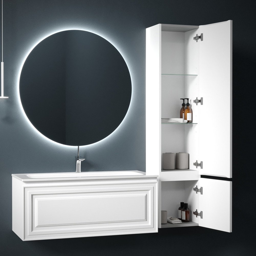 Шкаф-пенал навесной KABINKA.KZ Very 35, 35x30x160 см, белый