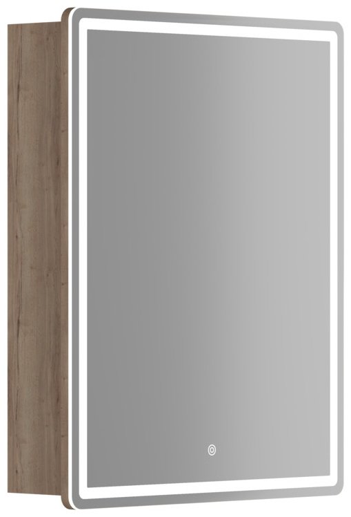 Шкаф зеркальный навесной KABINKA.KZ Mirror, 59x15x74 см, коричневый