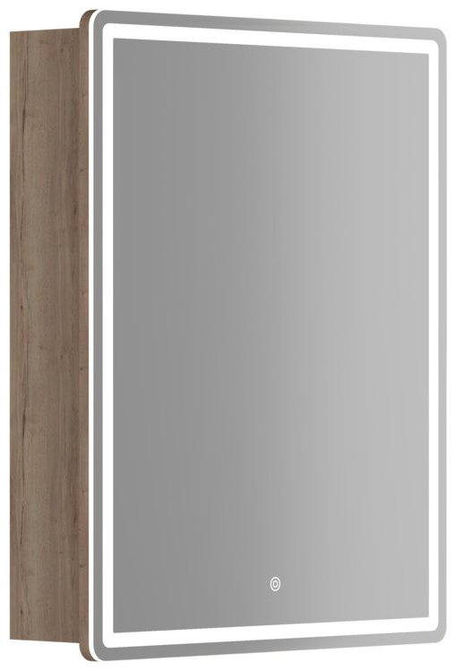 Шкаф зеркальный навесной Kabinka.kz Mirror 59x15x74см коричневый