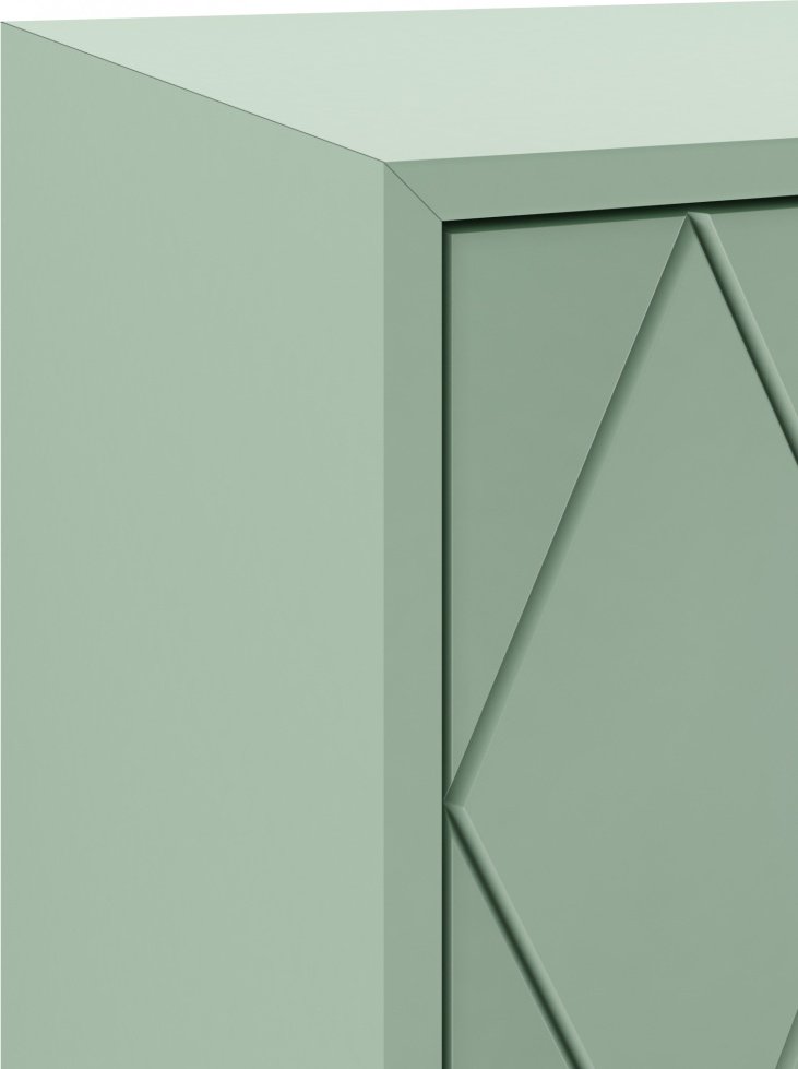 Шкаф зеркальный навесной KABINKA.KZ LO3502P, 37x30.2x150 см, зеленый