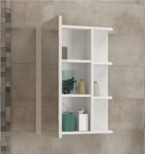 Шкаф зеркальный навесной Kabinka.kz Nova 500 50x15.6x70см белый купить,NaN
