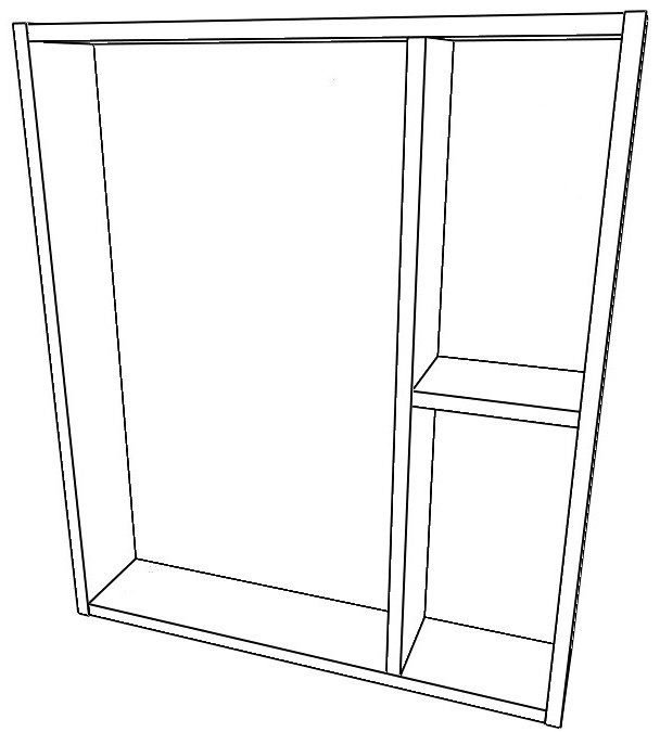 Зеркало навесной KABINKA.KZ Адай, 60x14.2x72.2 см, белый купить,NaN