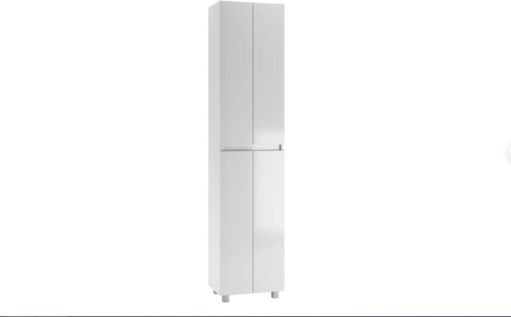 Шкаф-пенал напольный KABINKA.KZ Норма 45, 45x31.6x195 см, белый