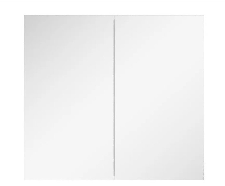 Шкаф зеркальный навесной KABINKA.KZ Echta, 60.4x14.1x55.4 см, белый