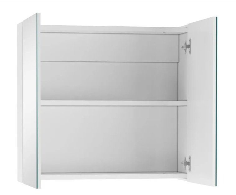 Шкаф зеркальный навесной KABINKA.KZ Echta, 60.4x14.1x55.4 см, белый