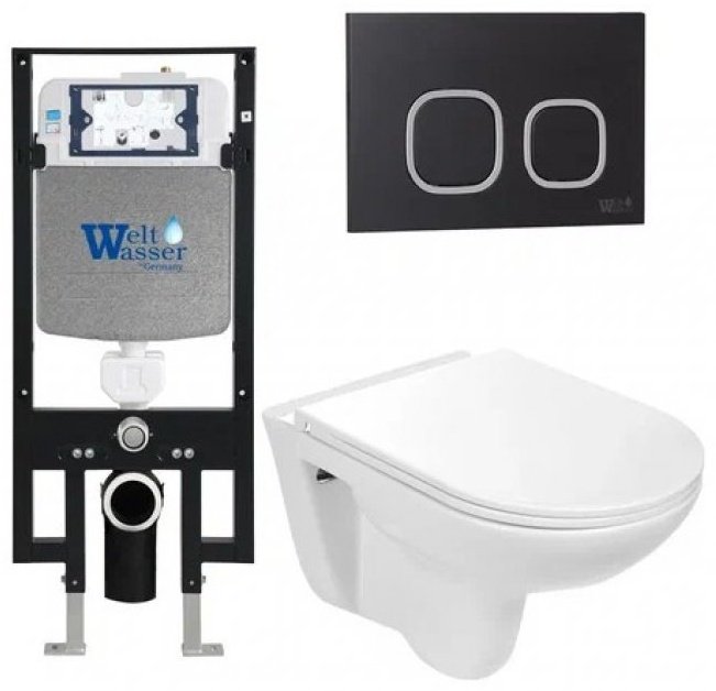 WeltWasser унитаз с инсталляцией BAARBACH 004 GL-WT, санфаянс