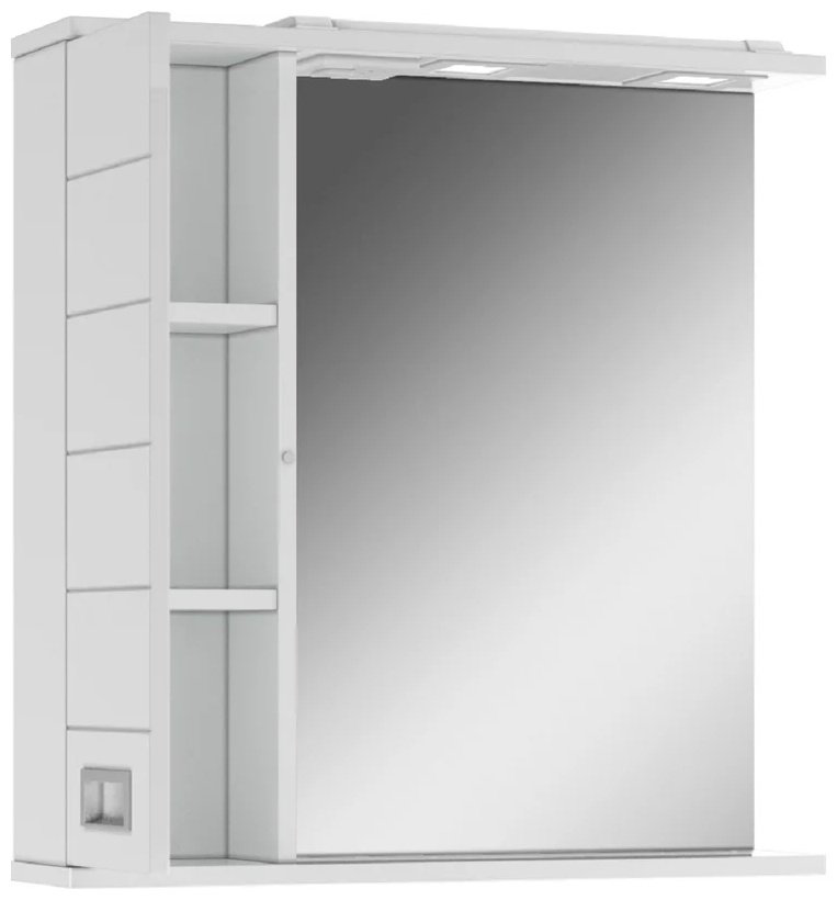 Шкаф зеркальный навесной Домино Cube 65 DC5006HZ 65.4x14.9x68.8см белый купить,NaN