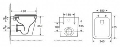 WeltWasser унитаз с инсталляцией Erlenbach 004 GL-WT, санфаянс купить,306200