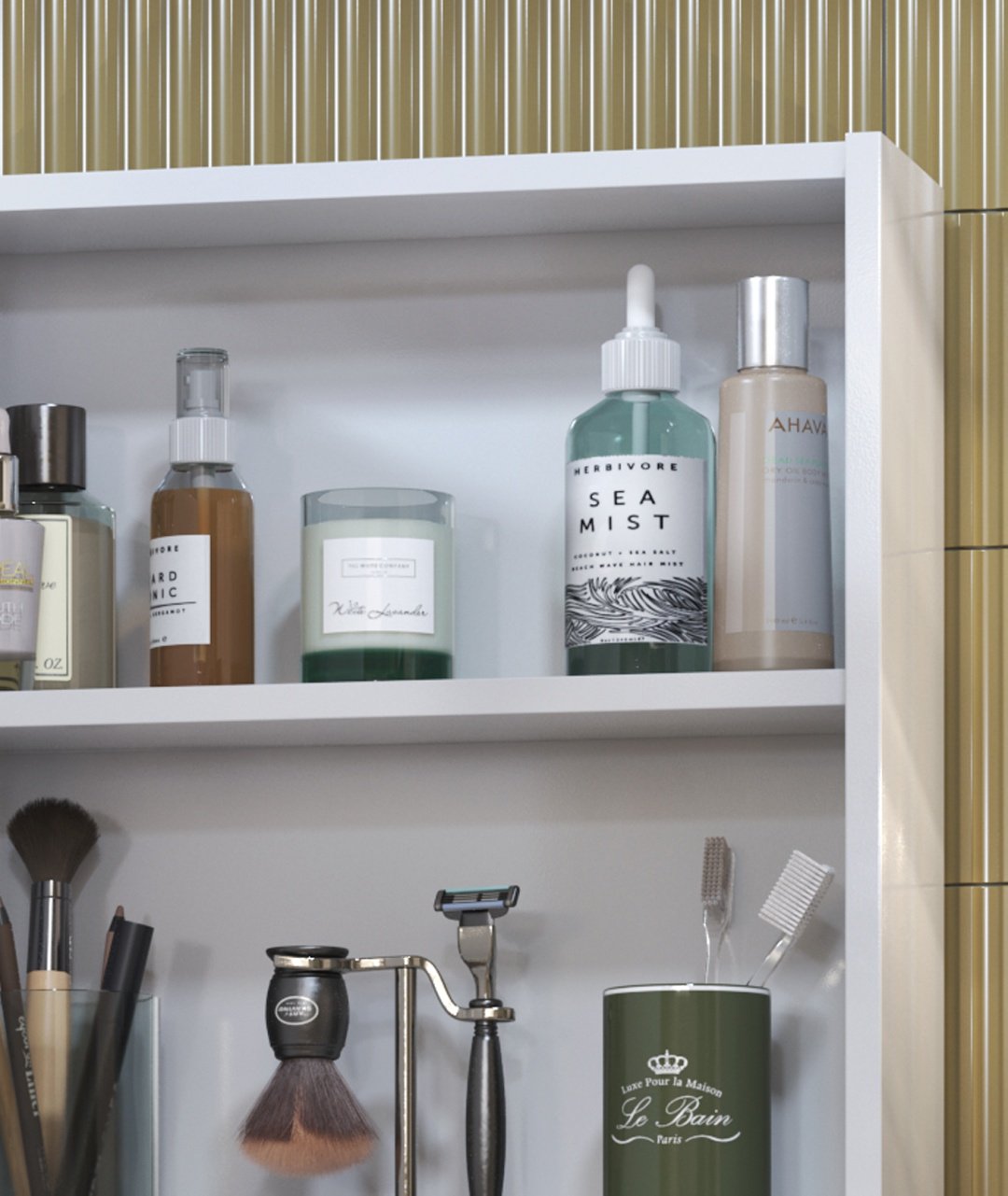 Шкаф зеркальный навесной KABINKA.KZ Urban 500 VIGO, 50x15.4x70 см, белый