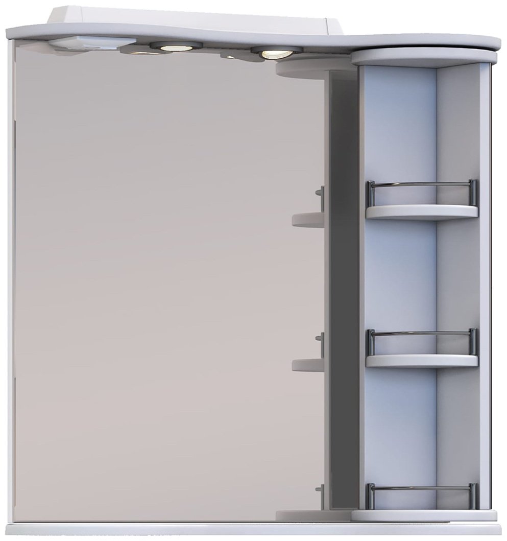 Шкаф зеркальный навесной KABINKA.KZ Callao 700, 70x24x70 см, белый