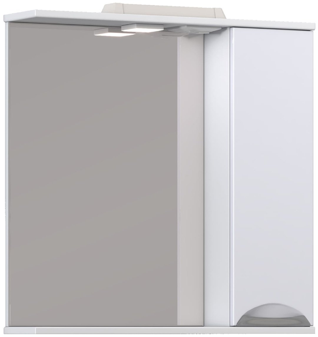 Шкаф зеркальный навесной KABINKA.KZ Callao 700, 70x15x70 см, белый
