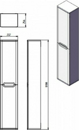 Шкаф-пенал Ювента Prato PrP-170 33x25x170см