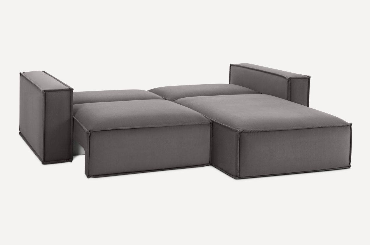 Диван модульный Patio Эби угловой, 162х254 см, обивка ткань, темно-серый - ForteMarket Диван модульный Patio Эби угловой, 162х254 см, обивка ткань, темно-серый купить,0