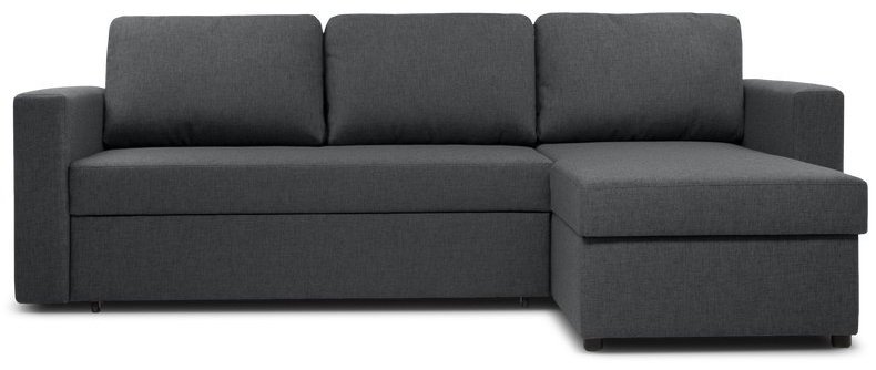 Диван угловой mebel.kz Порту, 226х140 см, обивка ткань, графит