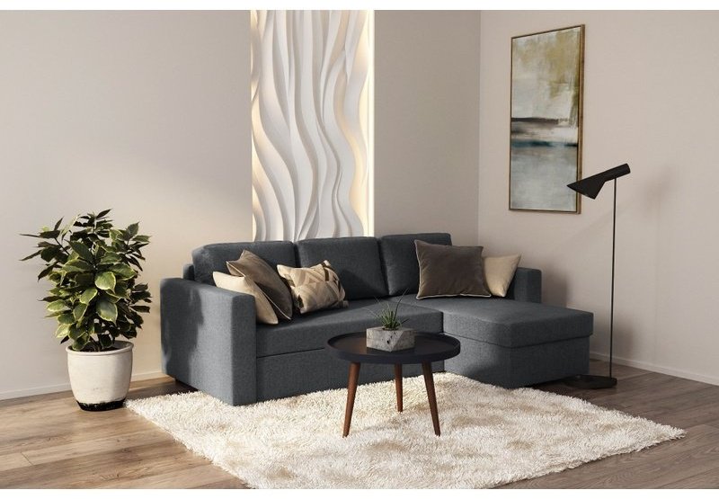 Диван угловой mebel.kz Порту, 226х140 см, обивка ткань, графит - ForteMarket Диван угловой mebel.kz Порту, 226х140 см, обивка ткань, графит купить,0