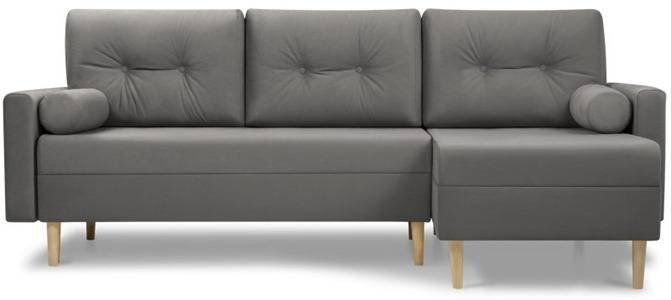 Диван угловой Patio, 216х134 см, обивка ткань, темно-серый