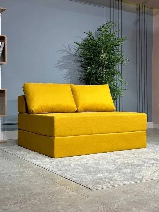 Диван Patio Харви диван кровать, 120х100 см, обивка ткань, желтый