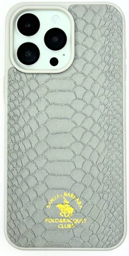 Чехол Santa Barbara Polo & Racquet Club для Apple iPhone 15 Pro серый купить,1270