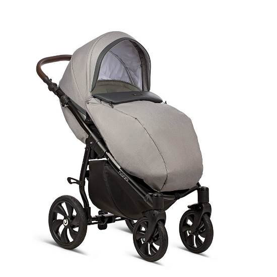 Коляска 3в1 Tutis Nanni Кожа&nbsp;022 Grey/Dark Grey купить,NaN