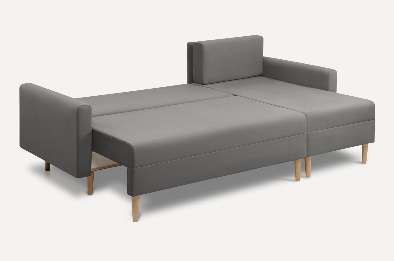 Угловой диван mebel.kz Диван угловой Нумо Velvet Grafit, 216х53 см, обивка велюр, графит купить,0