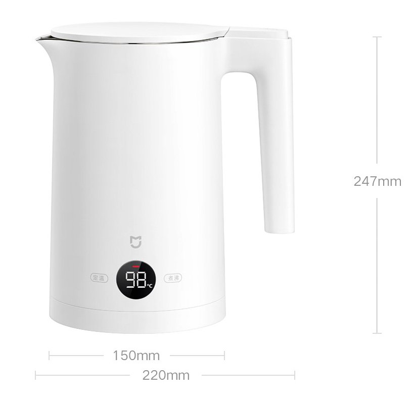Электрочайник Xiaomi Mijia Electric Kettle 2 MJHWSH03YM 1,5л белый купить,NaN