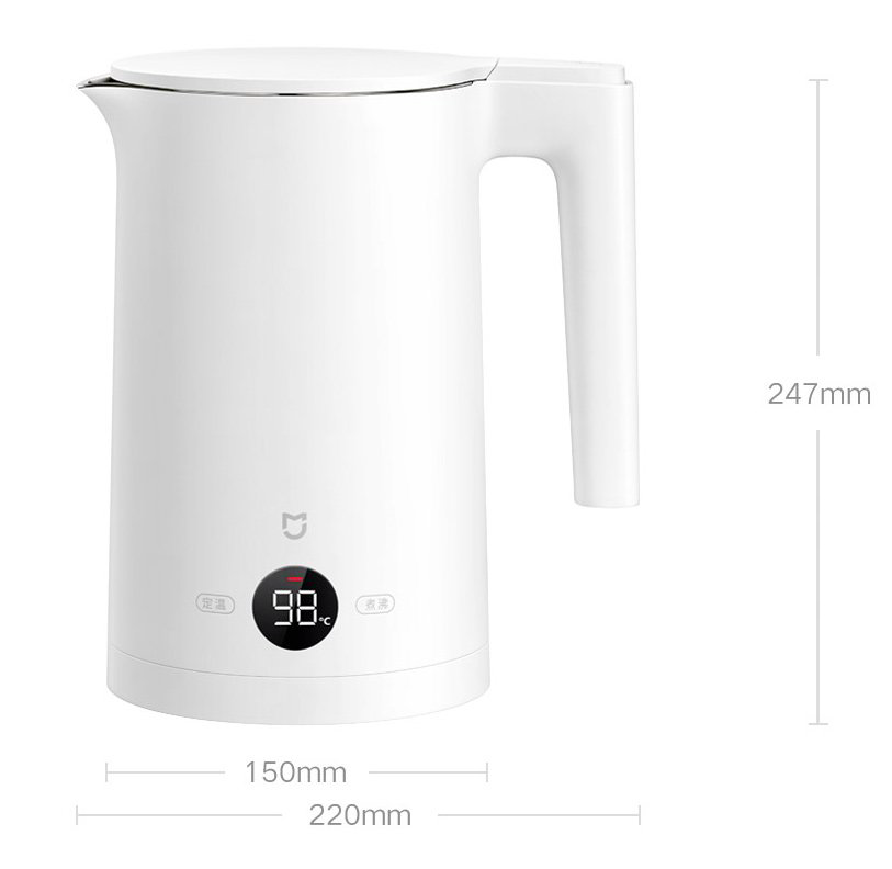 Электрочайник Xiaomi Mijia Electric Kettle 2 MJHWSH03YM 1,5л белый купить,NaN
