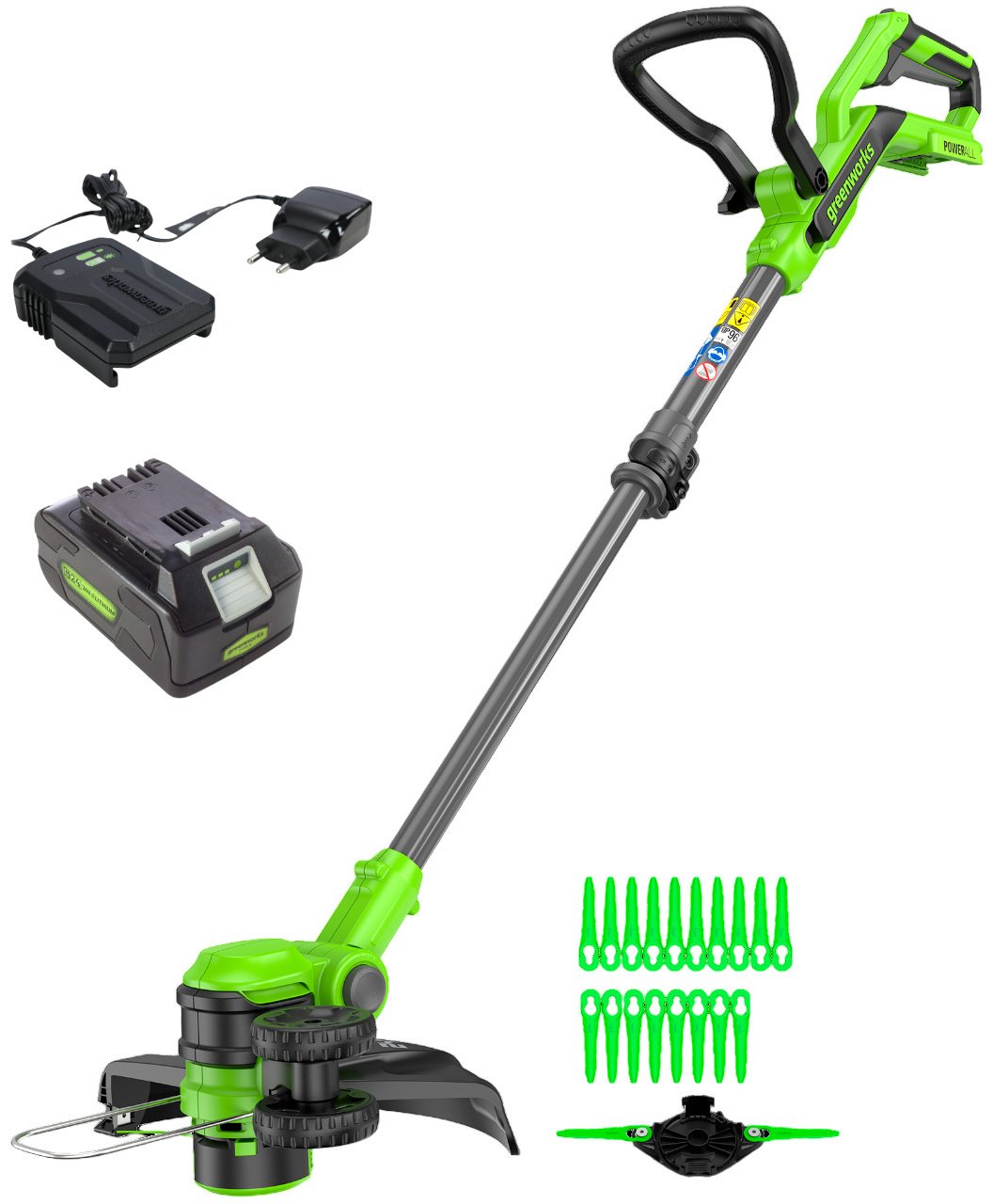 Триммер аккумуляторный Greenworks G24LT301, леска