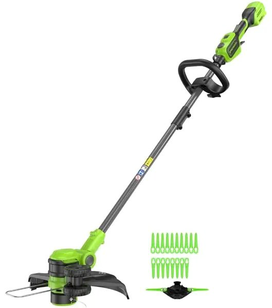 Триммер аккумуляторный Greenworks GD24LT331, леска и нож купить,NaN