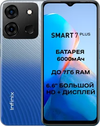 Смартфон Infinix Smart 7 Plus 4/64Gb Peacock Blue купить,NaN