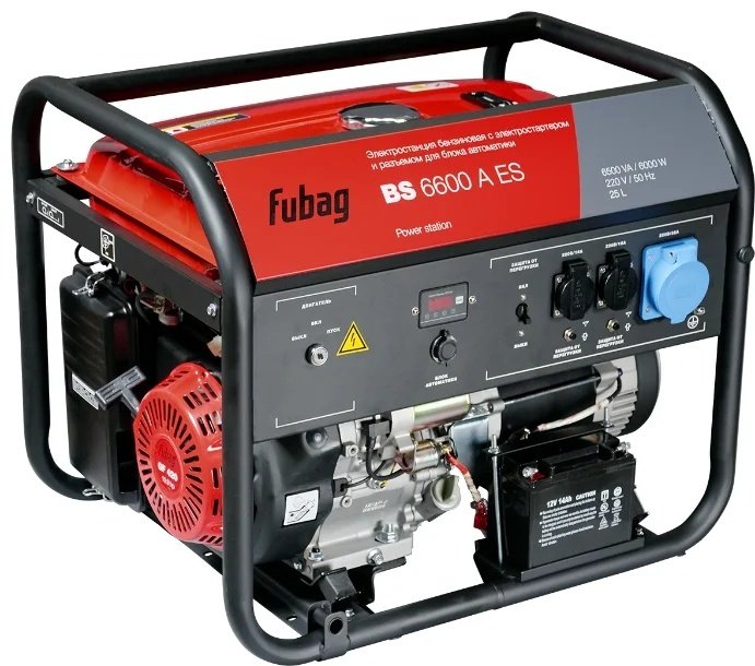 Электростанция бензиновая Fubag 6 кВт 1 (220 В), BS 6600 A ES