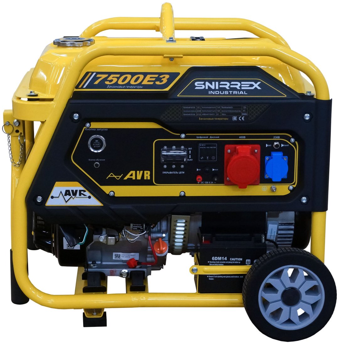 Электростанция бензиновая SNIRREX 7 кВт 3 (380/220 В), 7500000