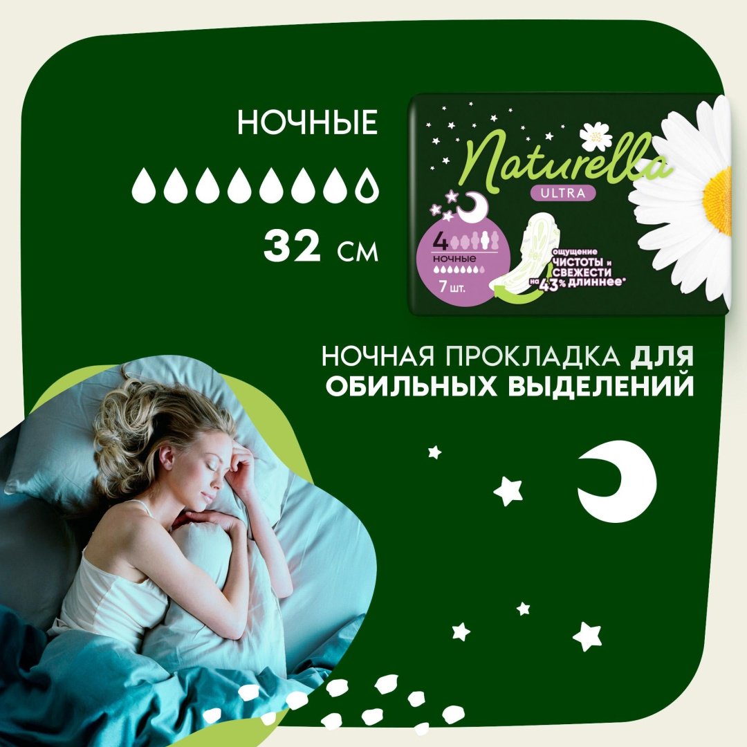 Naturella прокладки Ultra Ночные 7 шт