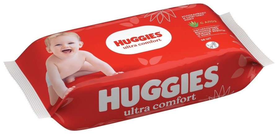 детские Huggies Ultra comfort с алоэ 56 шт купить,0