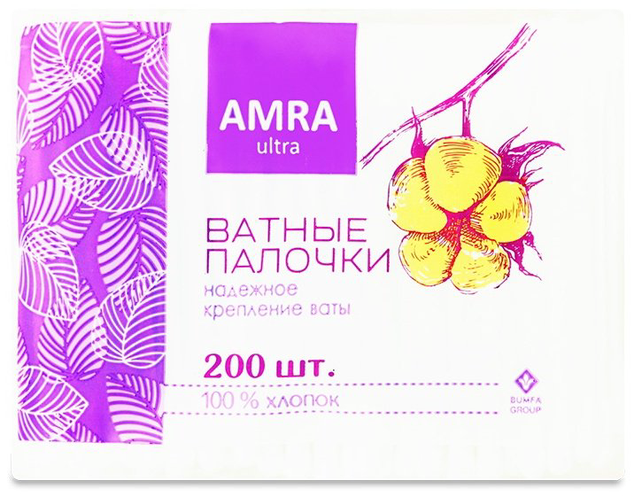 Amra ватные палочки Ultra 200 шт купить,NaN