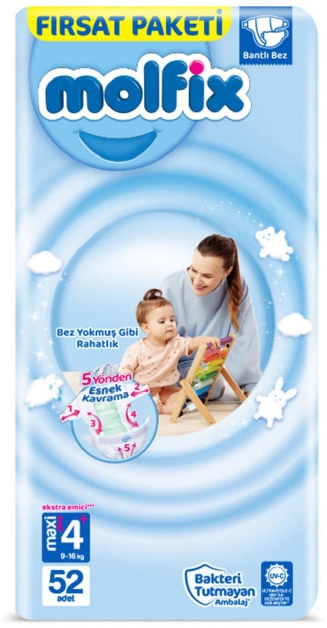 Подгузники Molfix 4, 52 шт