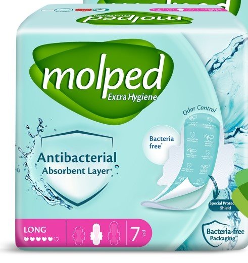 Molped прокладки Antibacterial Long 7 шт купить,NaN