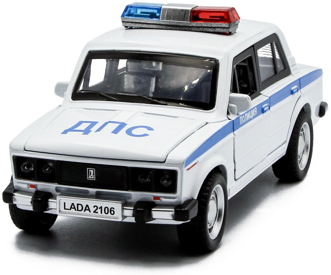 Wanbao Die-Cast Model ВАЗ 2106 ДПС 611b, металл, белый