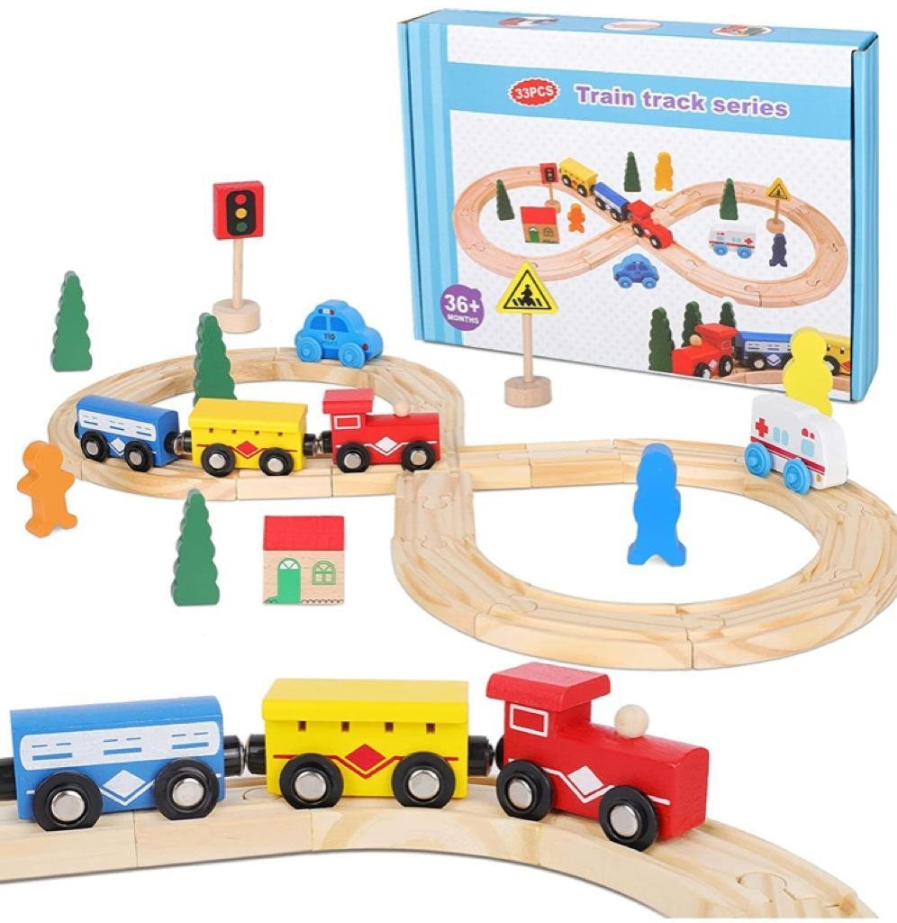 A-Toys Железная дорога 1801, дерево, мультиколор