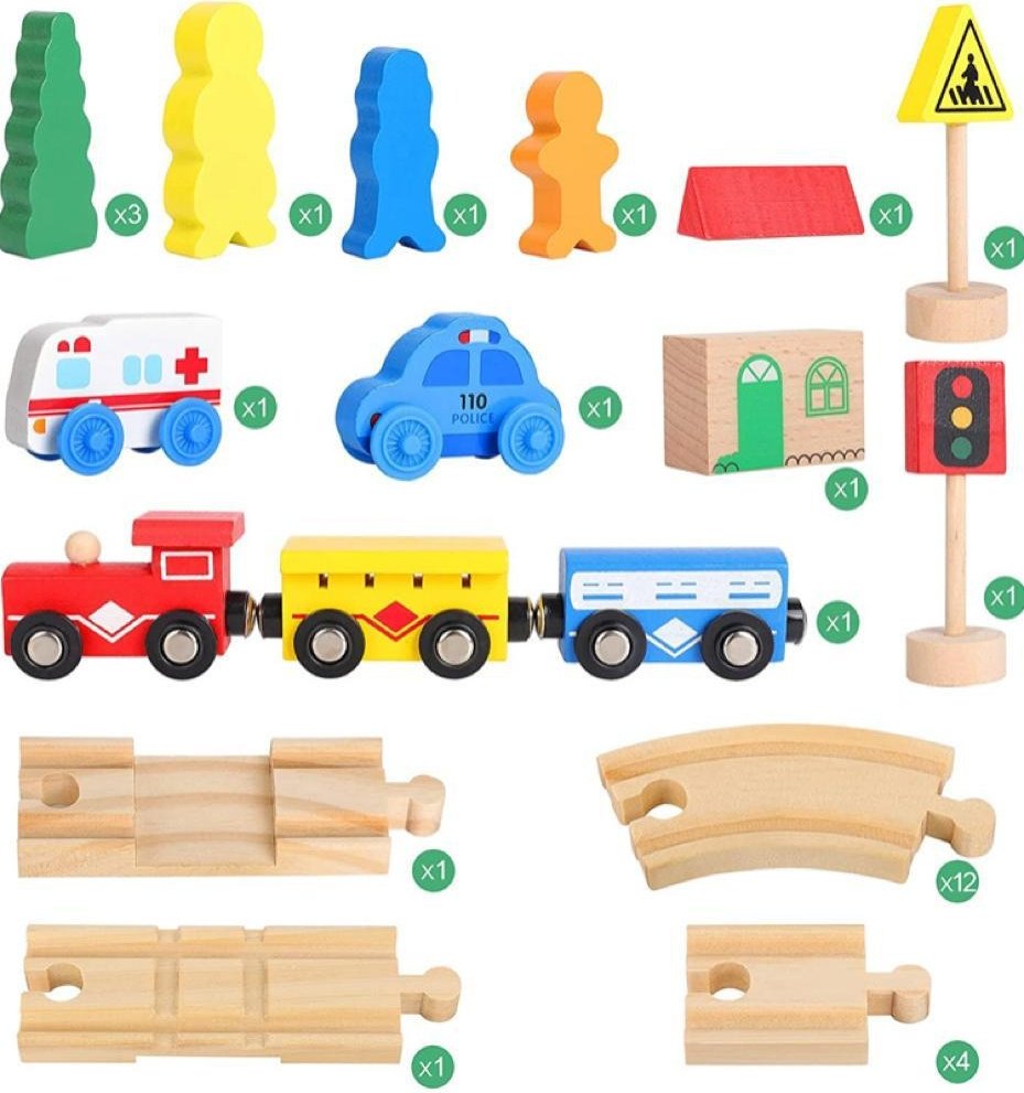 A-Toys Железная дорога 1801, дерево, мультиколор купить,0