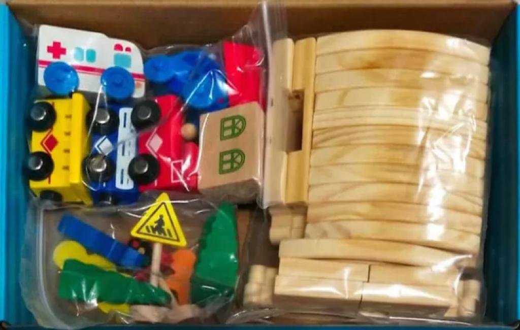 Железная дорога Wood mom Train Truck Series мультиколор купить,0