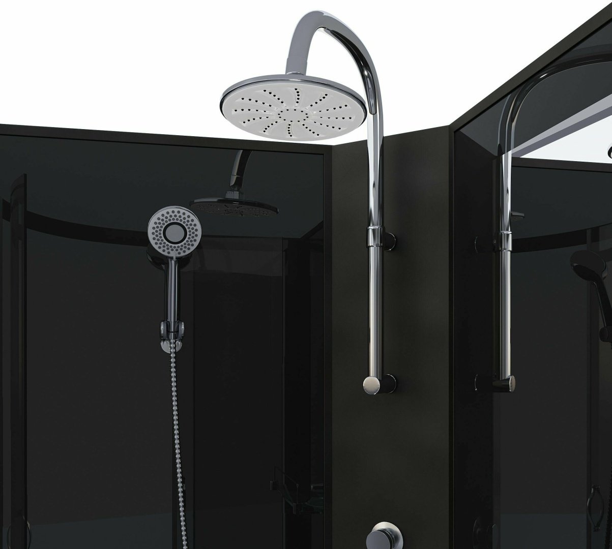 Душевая кабина Niagara NG-1101-14BKTG (210 см х 90 см), низкий поддон