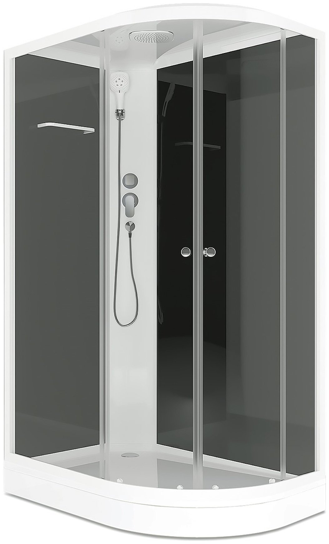 Душевая кабина KABINKA.KZ Delight Slim (128 L) (218х120 см), низкий поддон - ForteMarket Душевая кабина KABINKA.KZ Delight Slim (128 L) (218х120 см), низкий поддон купить,0