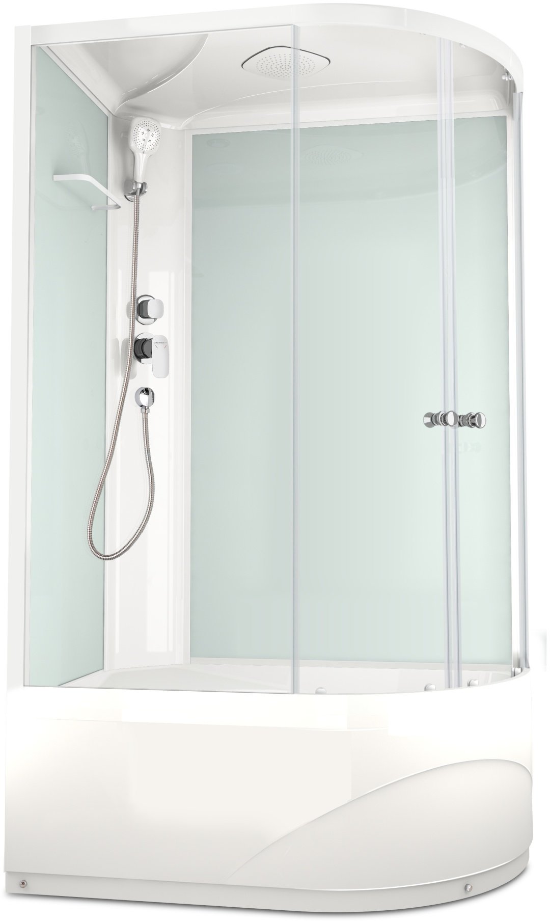 Душевая кабина KABINKA.KZ Delight Slim 128 L, 120х80 см, высокий поддон, левая, белая