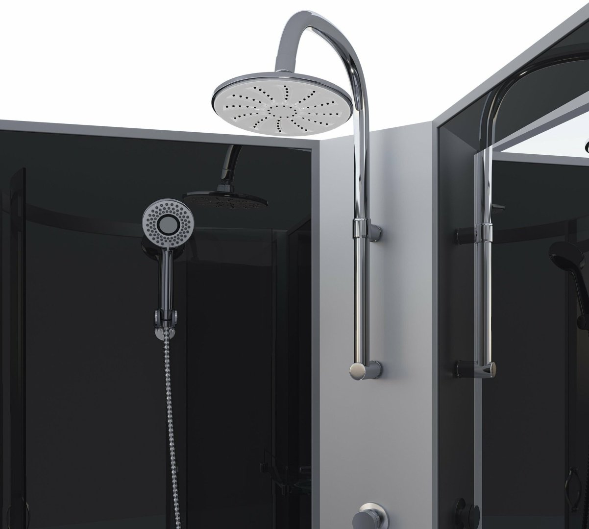 Душевая кабина Niagara NG-2507-14BKTG (210 см х 80 см), высокий поддон купить,0