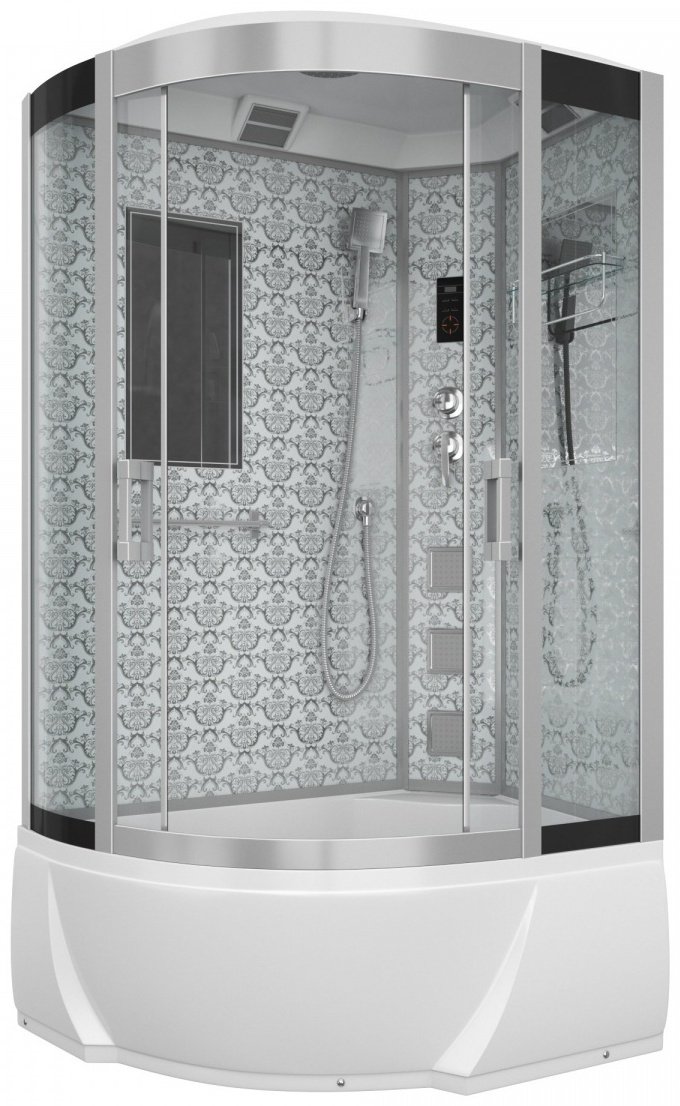 Душевая кабина Niagara Lux 7712W R правая (220 х 120 см), высокий поддон купить,0