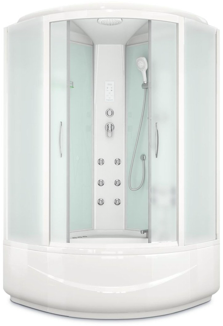 Душевая кабина KABINKA.KZ Vitality Slim, 120*120 см, с пультом, высокий поддон, белая купить,NaN