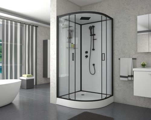 Душевая кабина Niagara NG-6902-01 BLACK (210 х 100 см), низкий поддон