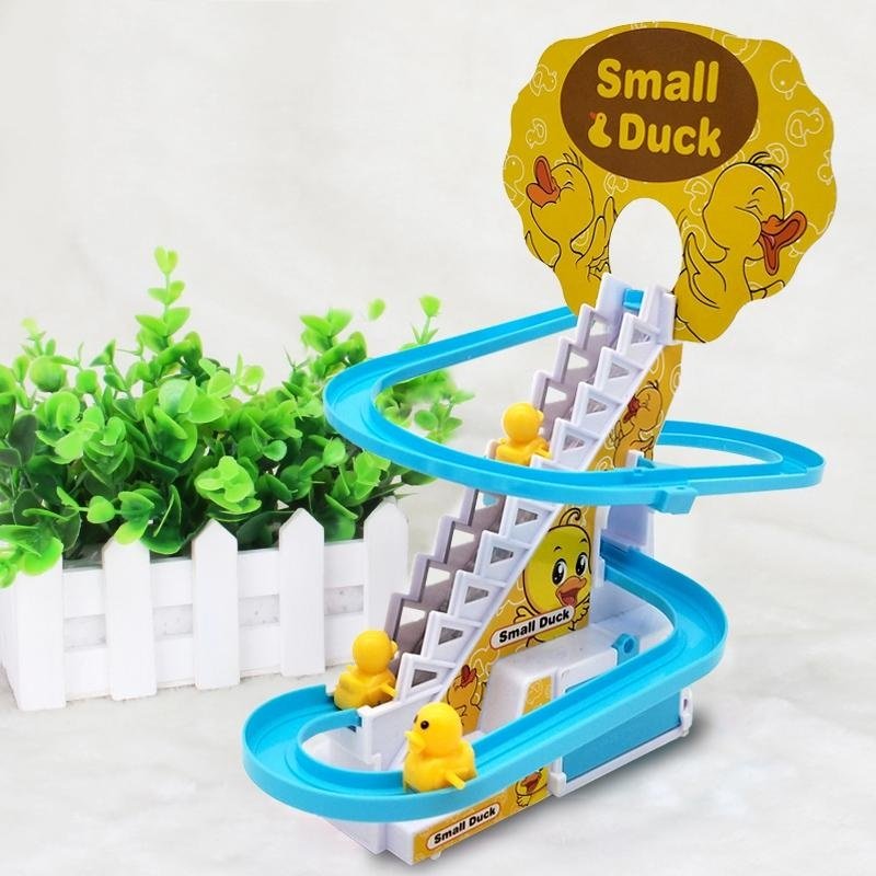 Интерактивная игрушка Small Duck Уточки по лестнице синий, желтый купить,0